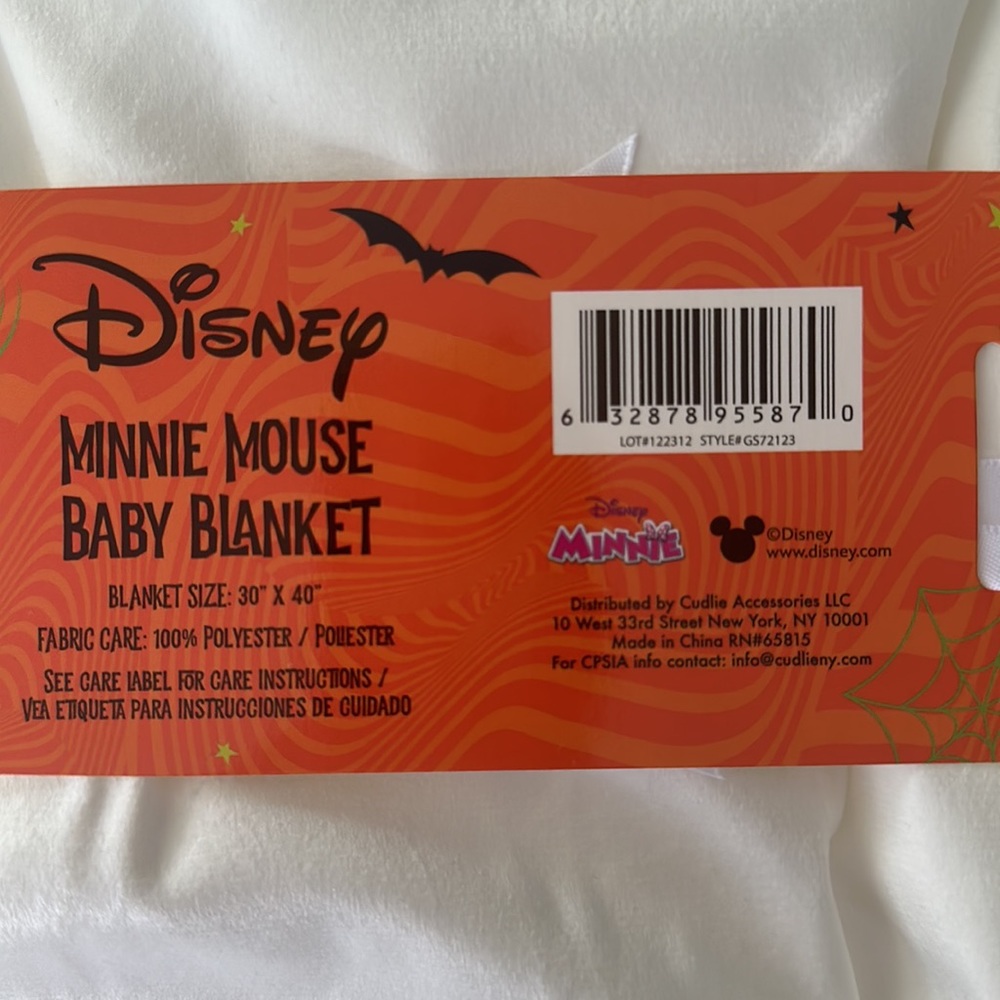 Disney Minnie Mouse and pumpkins Baby Blanket - Picture 6 of 8